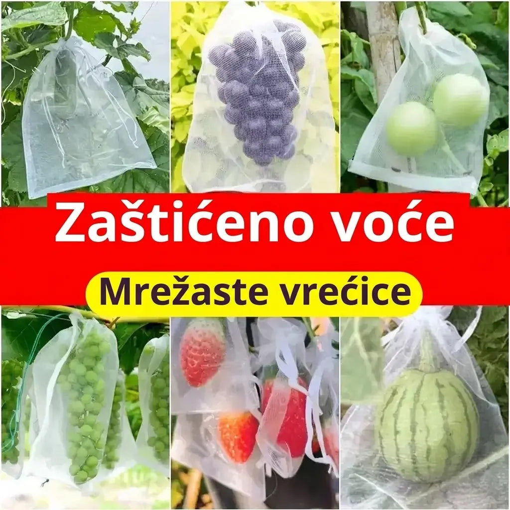 【50 komada】Mreža protiv insekata za voćne mušice, mreža za zaštitu drveća za ptice, vrtne mrežaste vrećice za zaštitu cvijeća, biljaka, voća, povrća