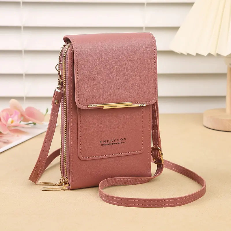 📢 ¡50 % de descuento! Bolso de piel auténtica para mujer compatible con pantallas táctiles.