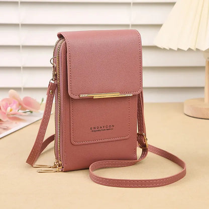 📢 ¡50 % de descuento! Bolso de piel auténtica para mujer compatible con pantallas táctiles.