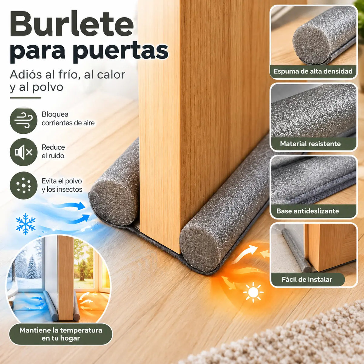 🚪Banda de sellado al vacío para puertas y partes inferiores, resistente al viento, aislante térmica y resistente al polvo💨