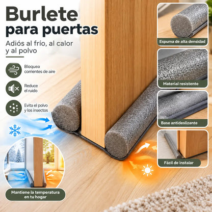 🚪Banda de sellado al vacío para puertas y partes inferiores, resistente al viento, aislante térmica y resistente al polvo💨