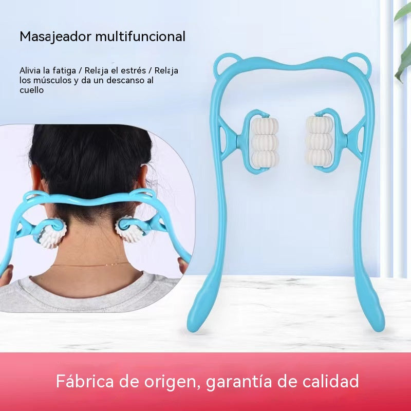 Clip de masaje manual de la columna cervical para aliviar el dolor