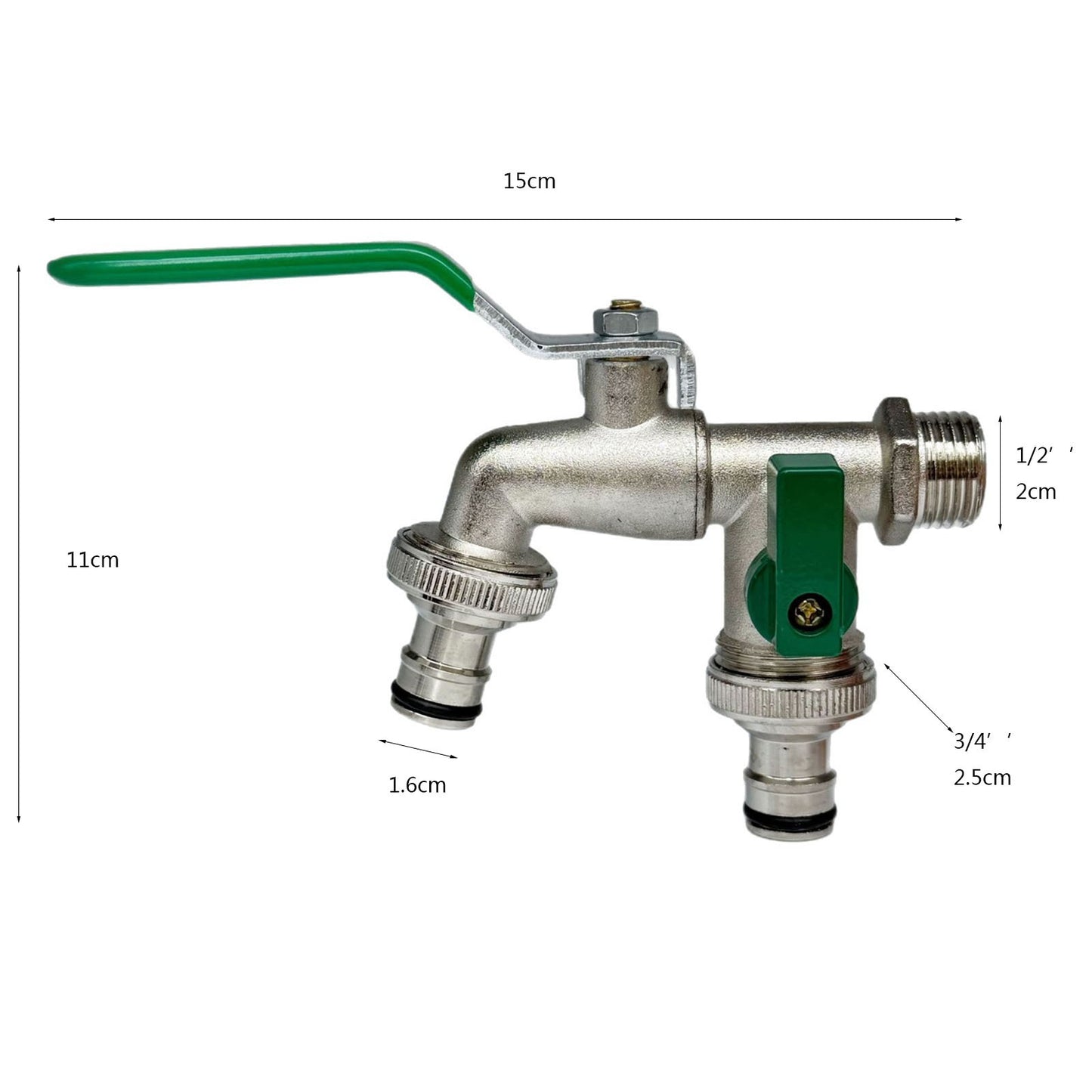 🔥Doble salida para uso exterior | Válvula antirretorno integrada y latón antihielo (UKCA/CE)🚰