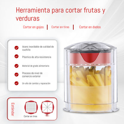 🔪🍎Cortador de frutas y verduras de cocina, puede cortar en cubos y tiras.
