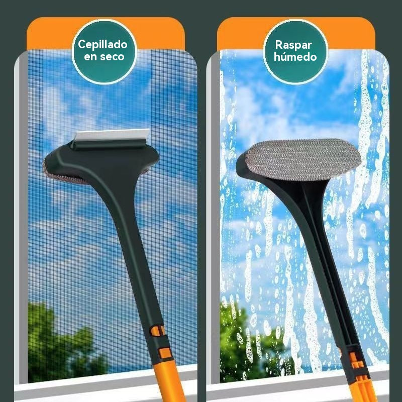🧼50%OFF✨🧼 Cepillo de limpieza 2 en 1 para ventanas y superficies – Uso dual en seco y húmedo