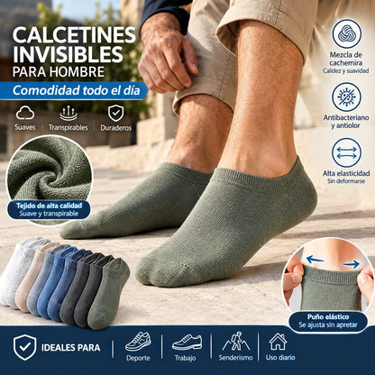【8 pares】Calcetines cortos de algodón finos, transpirables y absorbentes para hombre, ideales para el verano.