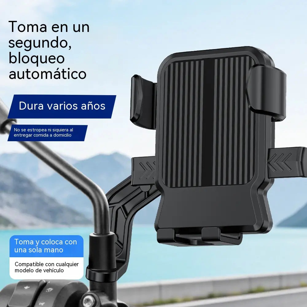 🚴 Soporte para teléfono de motocicleta con agarre seguro