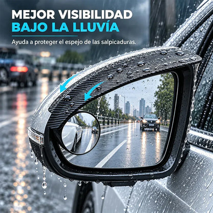 🚗🌧️ Visera Antilluvia para Espejos Retrovisores | Espejo Auxiliar de Punto Ciego con Diseño Giratorio para Coche
