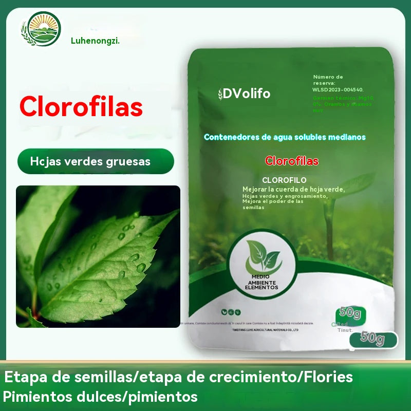 🌿Venta caliente🌿Fertilizante foliar hidrosoluble con clorofila para flores, frutales y hortalizas. Favorece el crecimiento radicular y de las plántulas, y aumenta la producción. Fertilizante agrícola hidrosoluble.