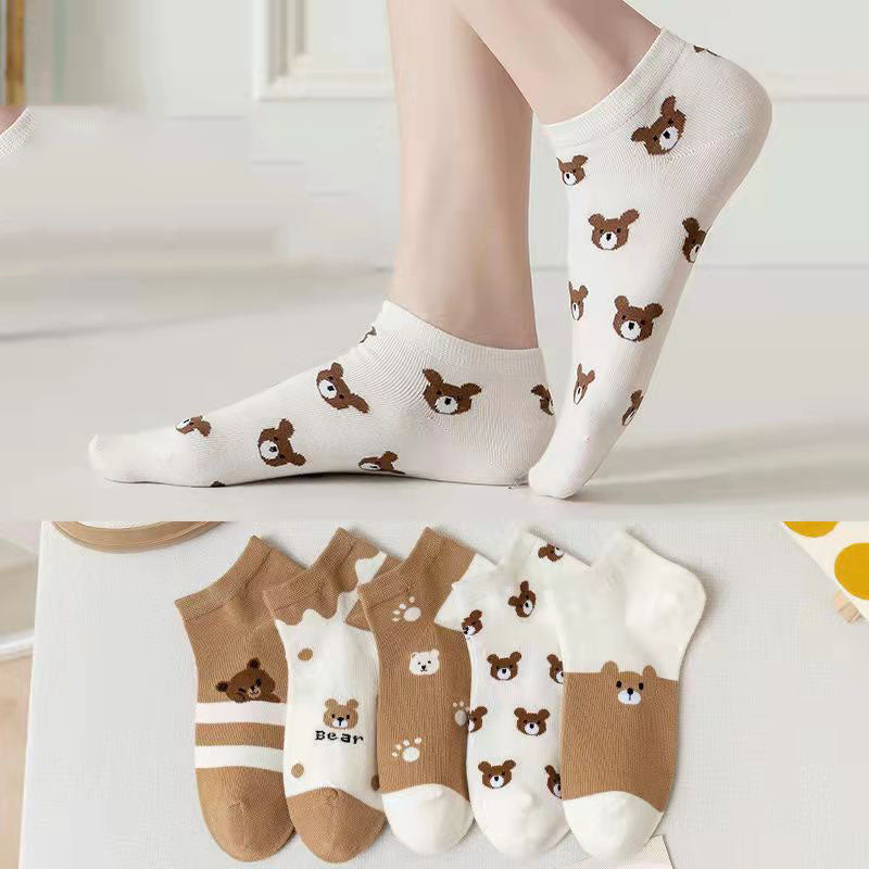😍【Compre 5 y obtenga 5 gratis】Calcetines de mujer de algodón estampados súper cómodos y atractivos