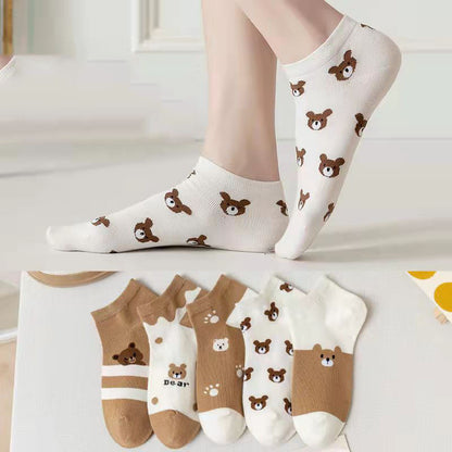 😍【Compre 5 y obtenga 5 gratis】Calcetines de mujer de algodón estampados súper cómodos y atractivos