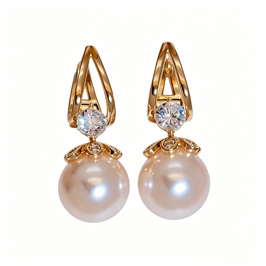 【Compre uno y llévese otro gratis】 Pendientes de plata con perlas de lujo francés de nuevo estilo