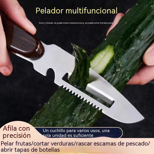 3 artículos por 23 euros: pelador multifuncional de acero inoxidable.