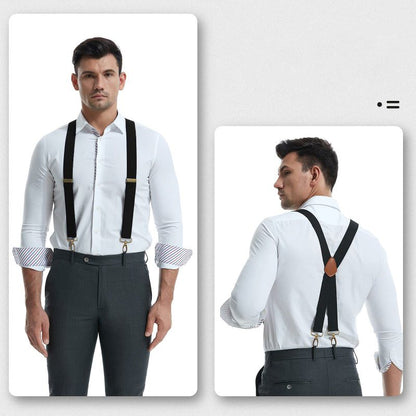Tirantes cruzados para hombre con cierre de gancho.