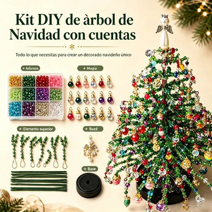 🎄✨ Kit DIY Árbol de Navidad Luminoso con Cuentas | Crea tu Propia Decoración Navideña