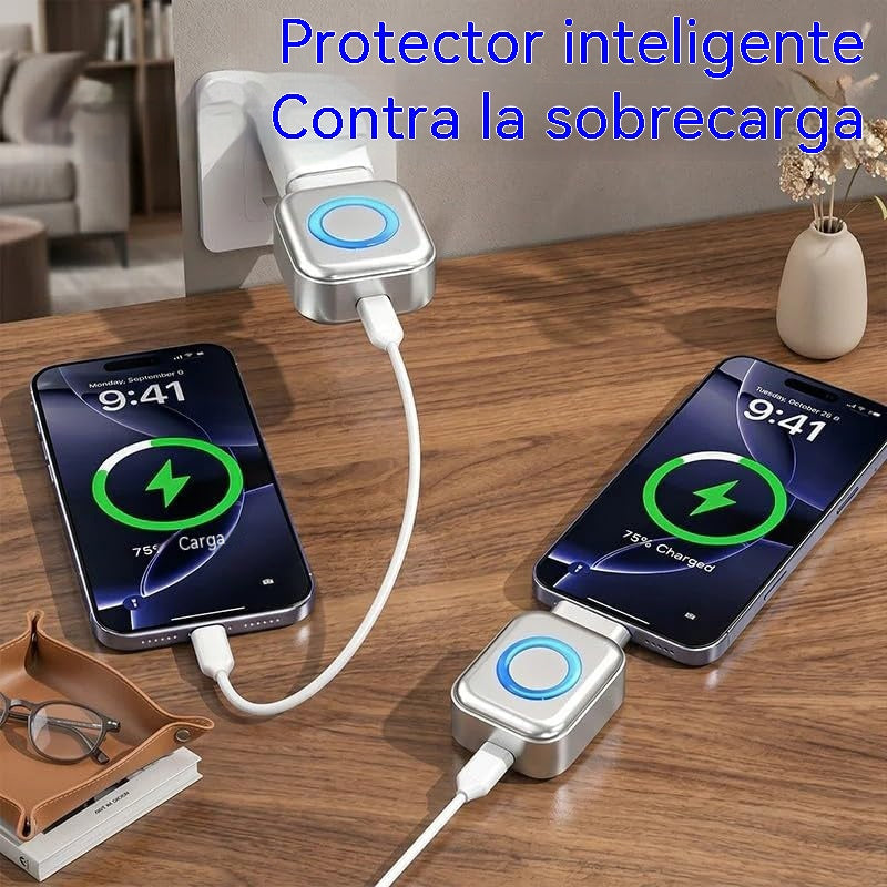 Separador de carga inteligente X01 de 140 W con carga rápida: apagado automático, protección de la batería y carga nocturna segura, tipo C.