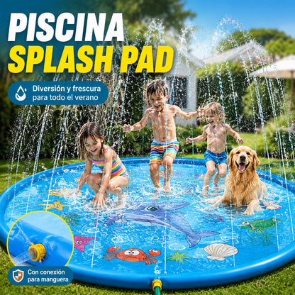 Alfombra fuente de juegos acuáticos para niños – ¡Chapotea, juega y disfruta de la diversión refrescante del verano!