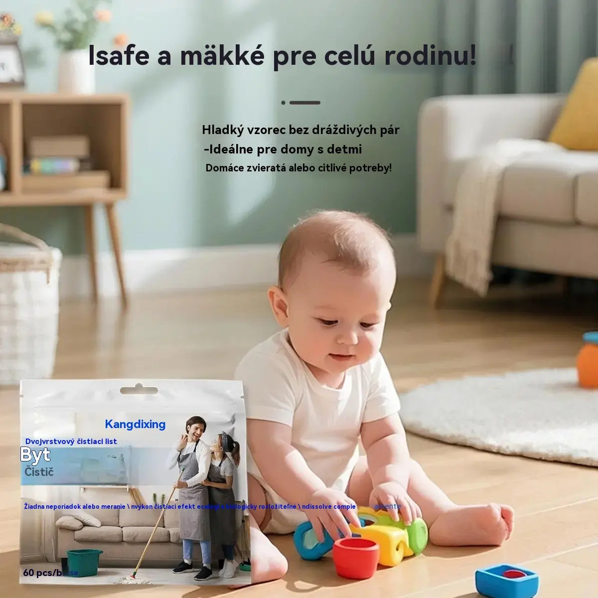 🧹✨ 【4 balenia – 240 tabliet】Antibakteriálne a dezodoračné viacúčelové čistiace tablety | Vhodné na drevené podlahy, lamináty, obklady a steny karavanov