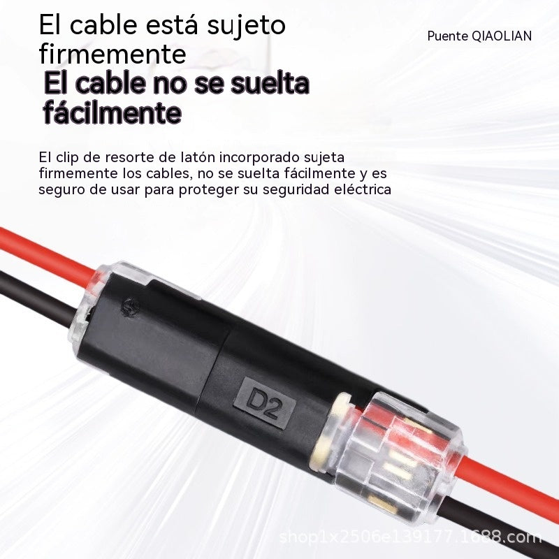 🥳 ¡50% de descuento! ⏰ 【1000 unidades en stock】 Conector de doble cable con hebilla de bloqueo, cierre de seguridad, antideslizante