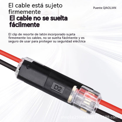 🥳 ¡50% de descuento! ⏰ 【1000 unidades en stock】 Conector de doble cable con hebilla de bloqueo, cierre de seguridad, antideslizante