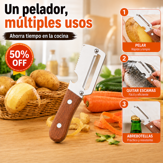💥Compra uno y llévate otro gratis💥🔪Pelador multifuncional de acero inoxidable🧅