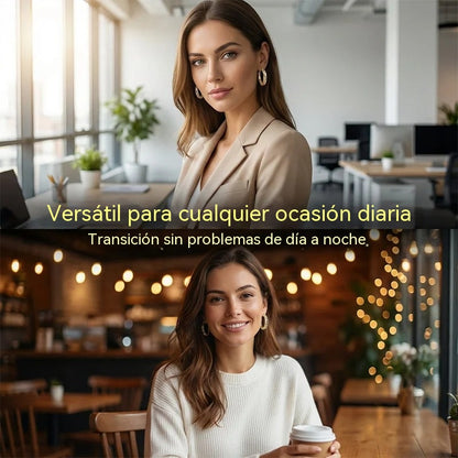 📢📢Compra 1 y llévate 2 gratis ⏰ Pendientes de aro huecos con circonita brillante