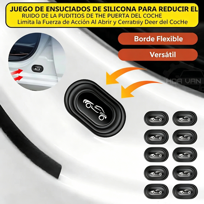 🔥🔥【20 pieza】Almohadillas universales amortiguadoras para puertas de coche, almohadillas elásticas de silicona anticolisión.