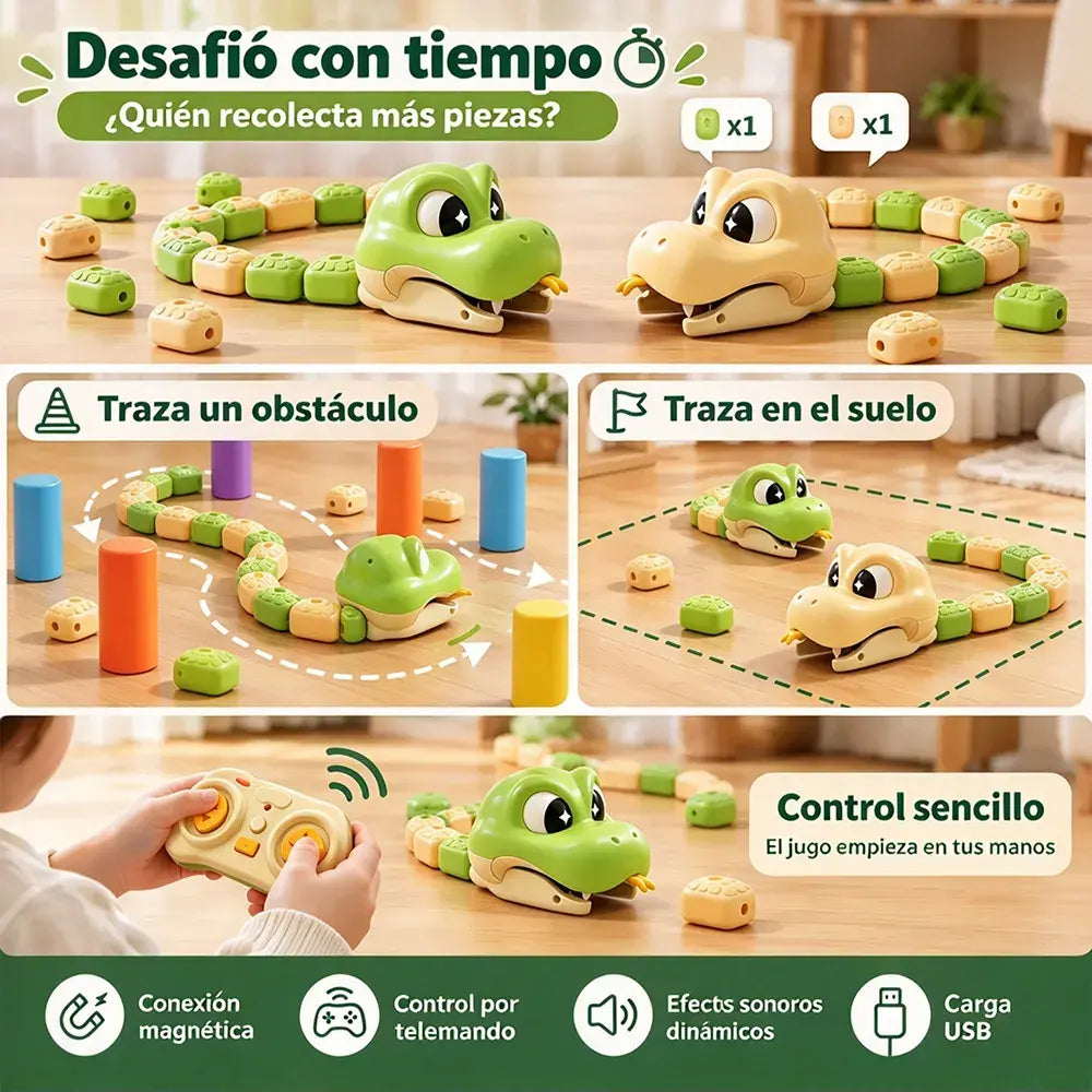 🐍🎮 Serpiente Magnética Teledirigida | Juguete Interactivo con Control Remoto para Niños