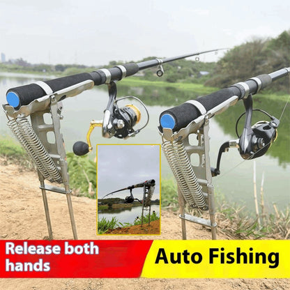 Retractor automático para caña de pescar, soporte retráctil automático para caña de pescar con resorte