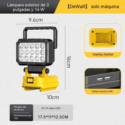 🔥💡Una linterna alimentada por batería de litio con interfaz USB, adecuada para la reparación de automóviles, etc.