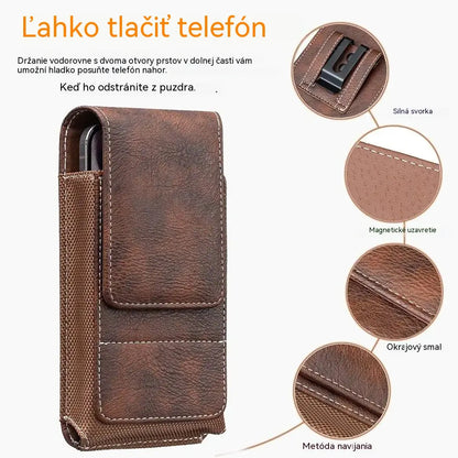🔥 Puzdro na mobilný telefón s klipom na opasok – magnetické zapínanie, odolné a s priehradkou na kartu