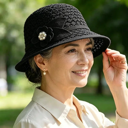 🔥Compra 1 y llévate 1 gratis👒Elegante sombrero de sol con diseño trenzado calado, ofrece una fuerte protección contra los rayos solares.