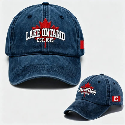 ✨2 kus 23 eur🧢🍁Nastavitelná retro kšiltovka s výšivkou javorového listu u jezera
