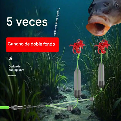 🎣【Juegos de 2】Juego de anzuelo anti-fondo, juego de línea de pesca anti-fondo