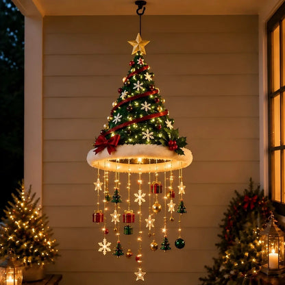🎅 Božićna kapa sa pahuljicom i kristalnim LED svjetlom – Čaroban sjaj za vaš trijem ✨