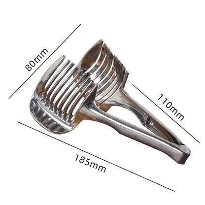🍅 Cortador Manual de Cocina de Acero Inoxidable | Guía para Cortes Uniformes de Tomate, Limón, Cebolla y Más