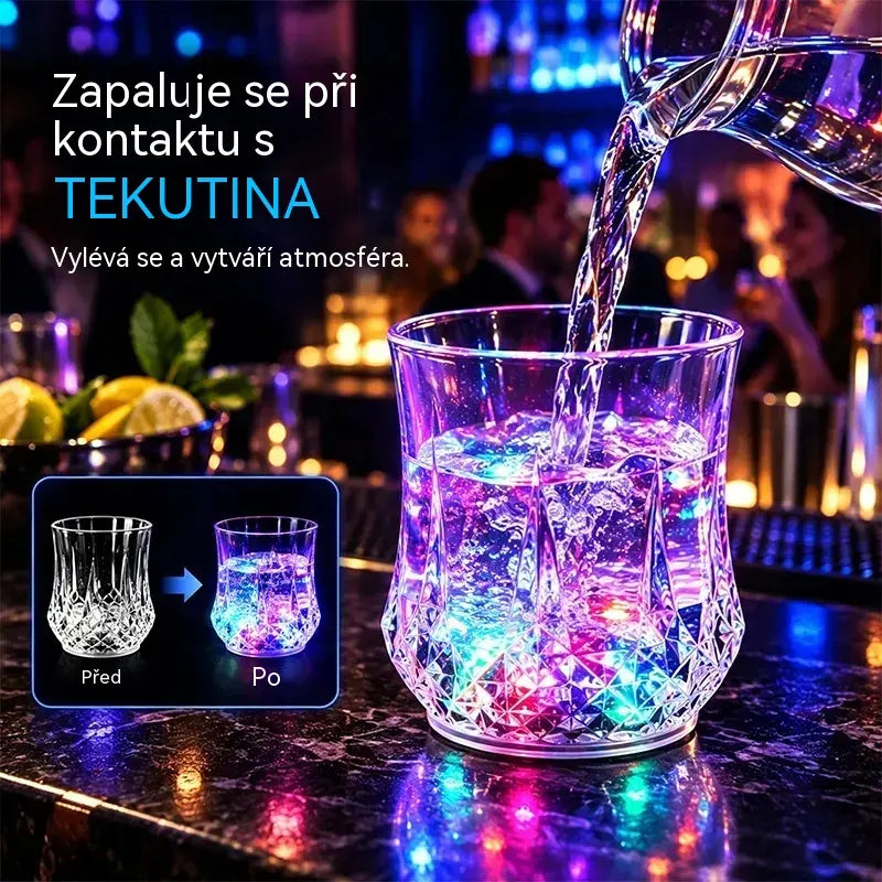 ✨4 kusy 23 €💎Sada křišťálových sklenic aktivovaných kapalinou🥂