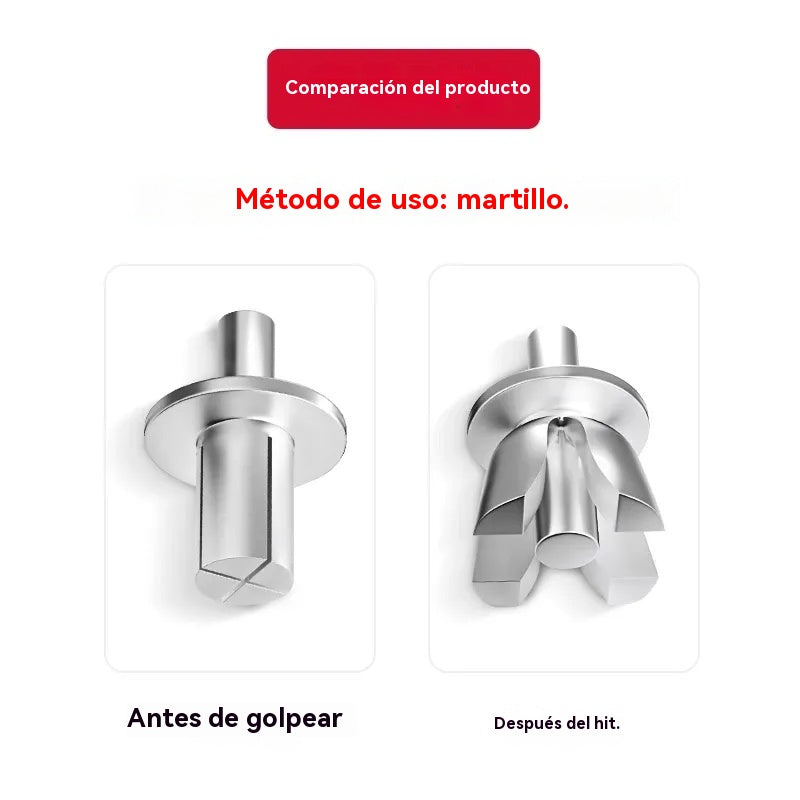 【100PCS】🔧 Remaches de aluminio con expansión de martillo: ¡fijación rápida y segura sin esfuerzo!🔩
