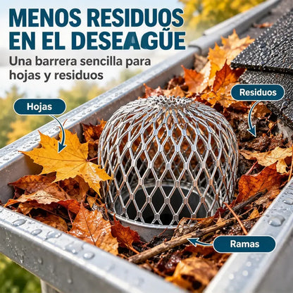 🍂💧 Filtro Ant obstrucción para Desagües y Canalones | Rejilla Protectora para Tuberías de Agua de Lluvia y Sistemas de Drenaje