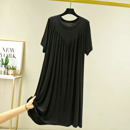 🔥💖【S-4XL】【40-180 kg】Vestido de pijama de manga corta, suave y cómodo.