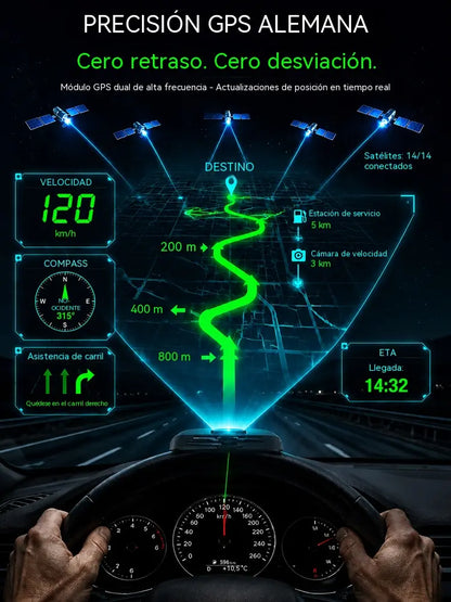 🔋📱 Soporte para teléfono con carga inalámbrica HUD para coche, soporte para proyector de navegación