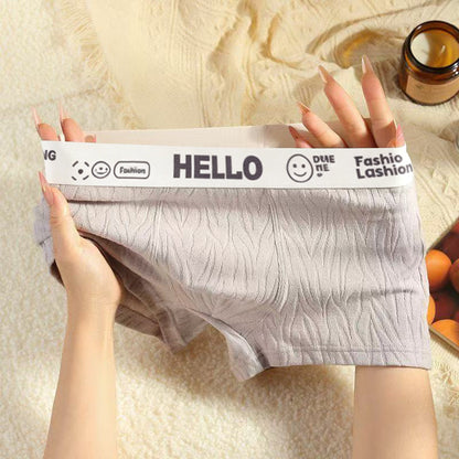 【Paquete de 4】【Tallas M-3XL】Calzoncillos bóxer de cintura media, transpirables, antibacterianos, suaves y elásticos, con textura jacquard y de alta gama para hombre.