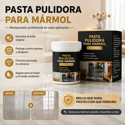 🥳 🔥¡50% de descuento por tiempo limitado! ✨ Pasta para pulir mármol: elimina arañazos sin esfuerzo, restaura el brillo y protege la superficie 🛡️
