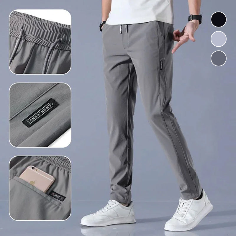 💥【2 piezas】【M-5XL】 Pantalones casuales elásticos de color sólido para hombre