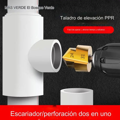 【Juego de 3 piezas】 Broca multifuncional para escariar tuberías de PPR  Broca hexagonal universal de acero aleado de alta resistencia20/25/32mm