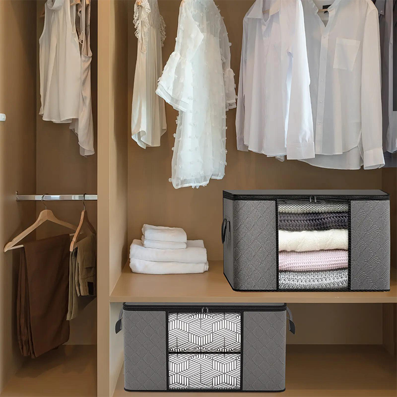 📦✨ Bolsa de almacenamiento de gran capacidad – Tejido transpirable y ventana transparente 🏡