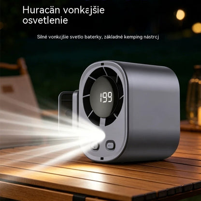 🌀❄Nový vysokokapacitný USB ventilátor s digitálnym LED displejom do auta a vonkajšieho prostredia