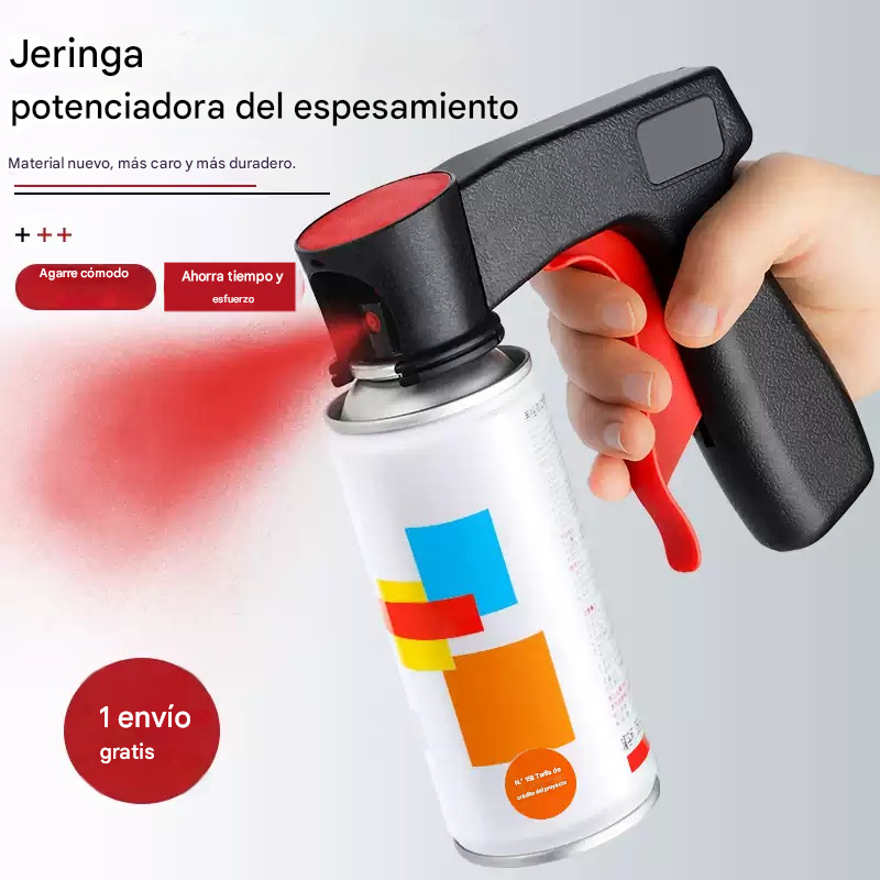 🔥【2 piezas 27 euros】Pistola pulverizadora de mano, Mango auxiliar para pulverizar pintura, Pistola pulverizadora de mano con manivela para paredes de coche, Pulverizador autocebante