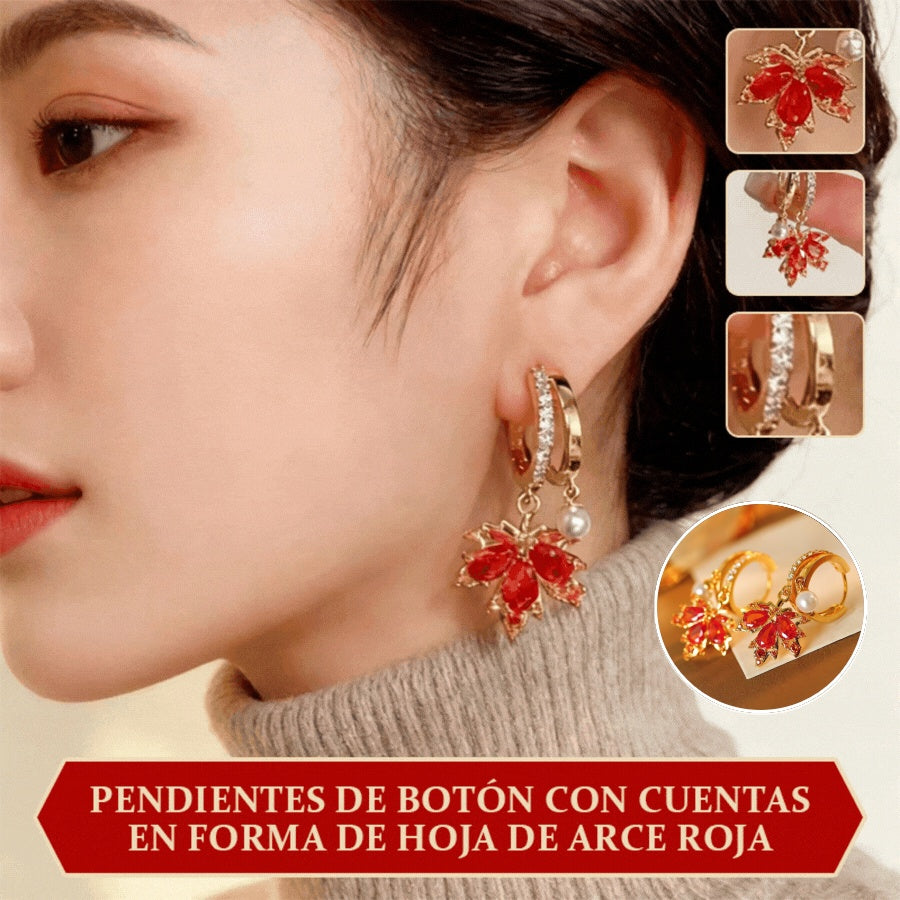 ✨🔥🔥Pendientes de hoja de arce roja sofisticados, elegantes, con estilo y versátiles.
