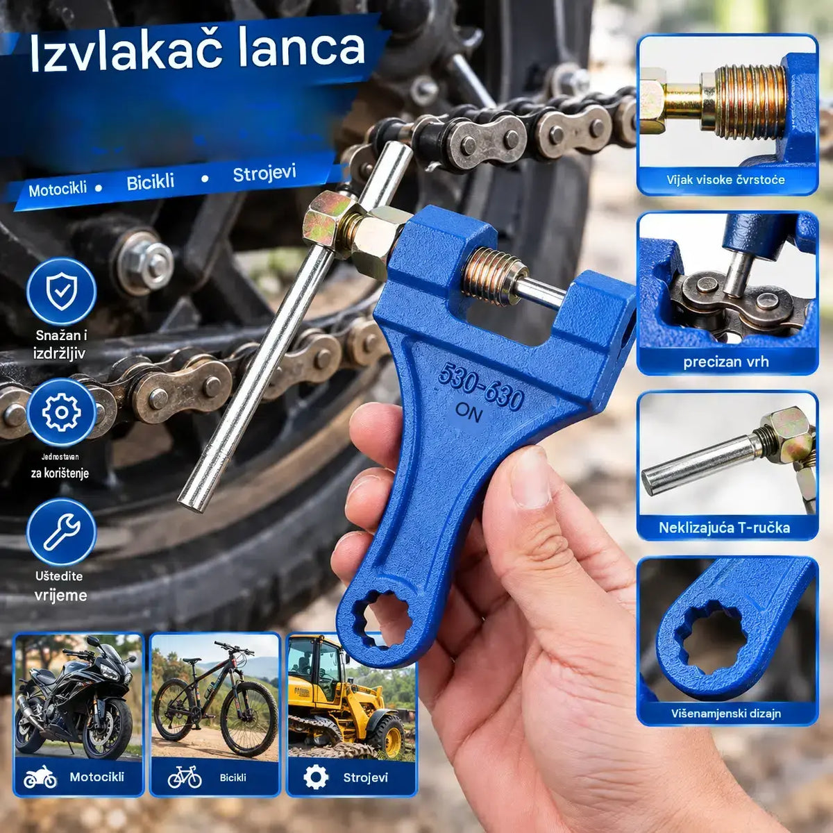 Univerzalni alat za rastavljanje lanca, alat za skidanje lanca